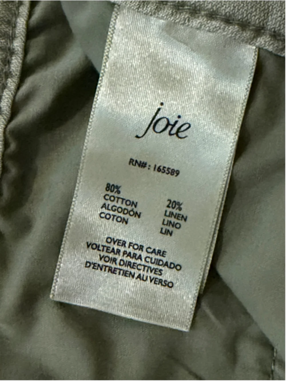 Women's Joie High Waist Shorts Size S Cotton Linen Green